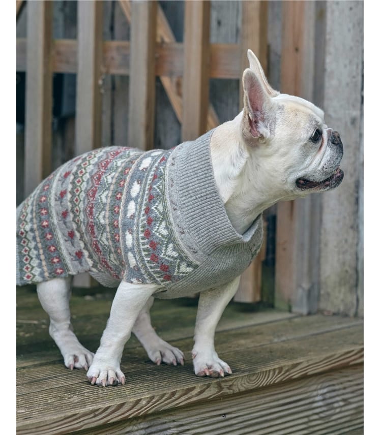 Lambswool Fairisle Knit Dog Jumper