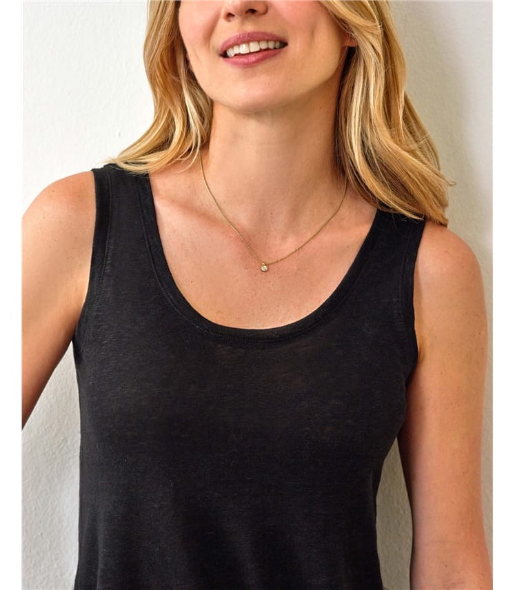 Luxury Linen Jersey Vest LWK17