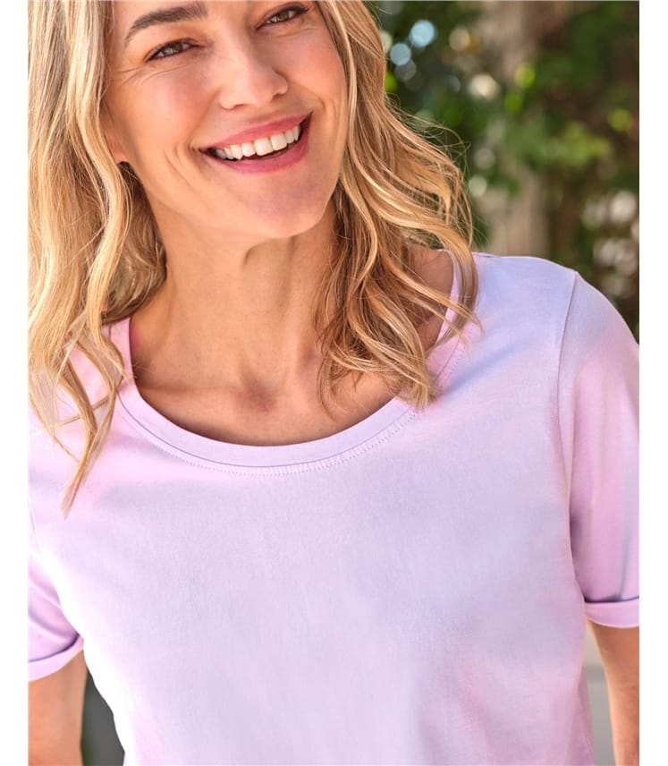 Organic Cotton Scoop Neck Top