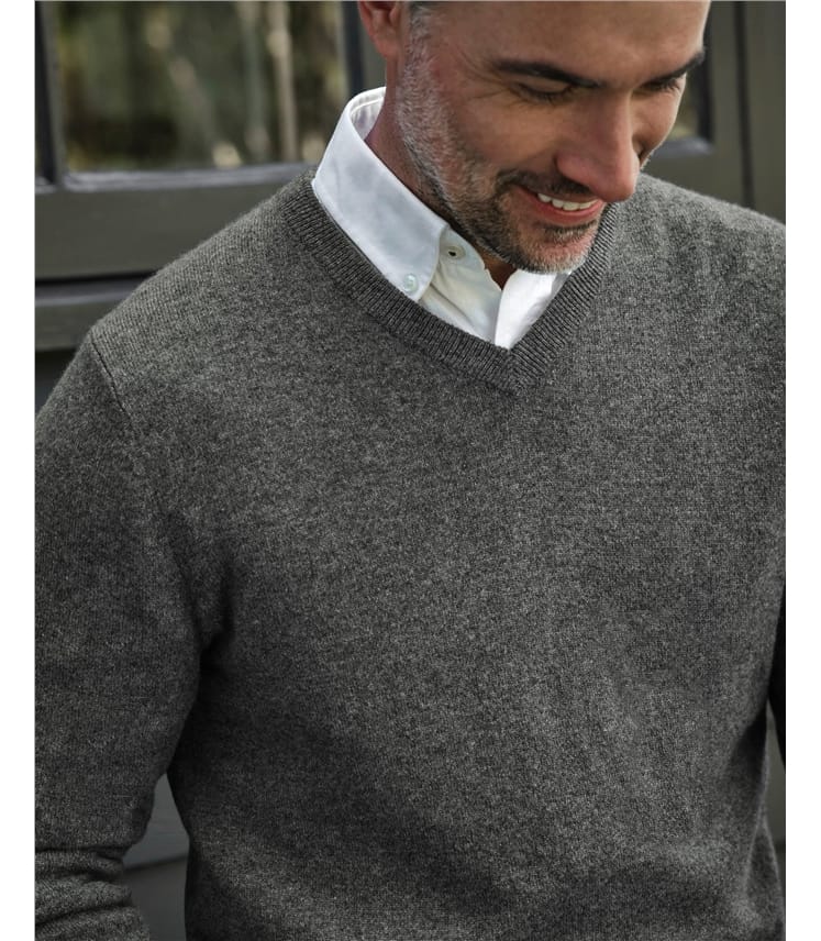 Pure Cashmere V Neck Jumper