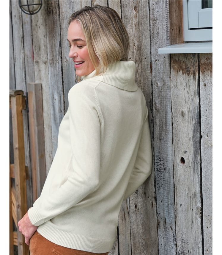 Cashmere And Merino Long Sleeve Cowl Neck Jumper