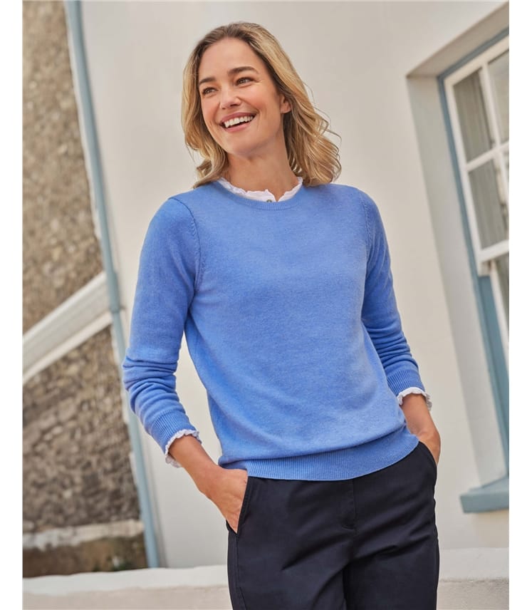 Cashmere and Merino Crew Neck Knitted Jumper