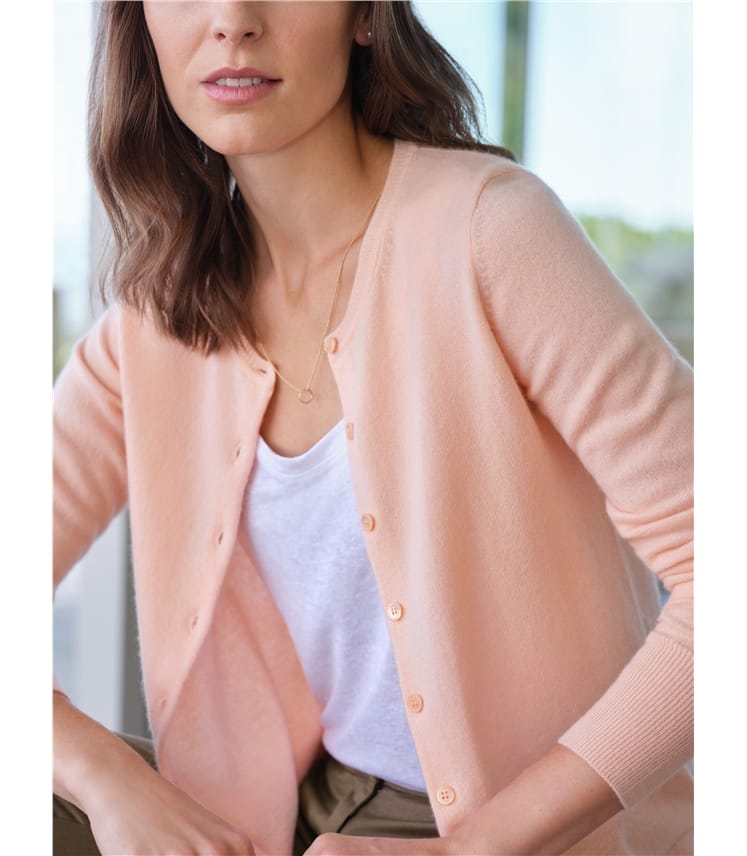 Cashmere Crew Neck Cardigan