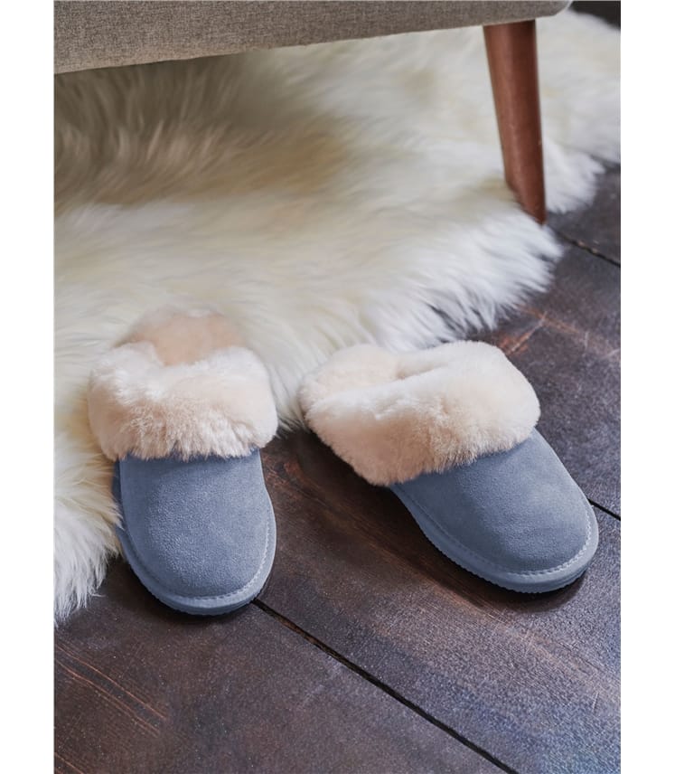 Denim slipper on sale