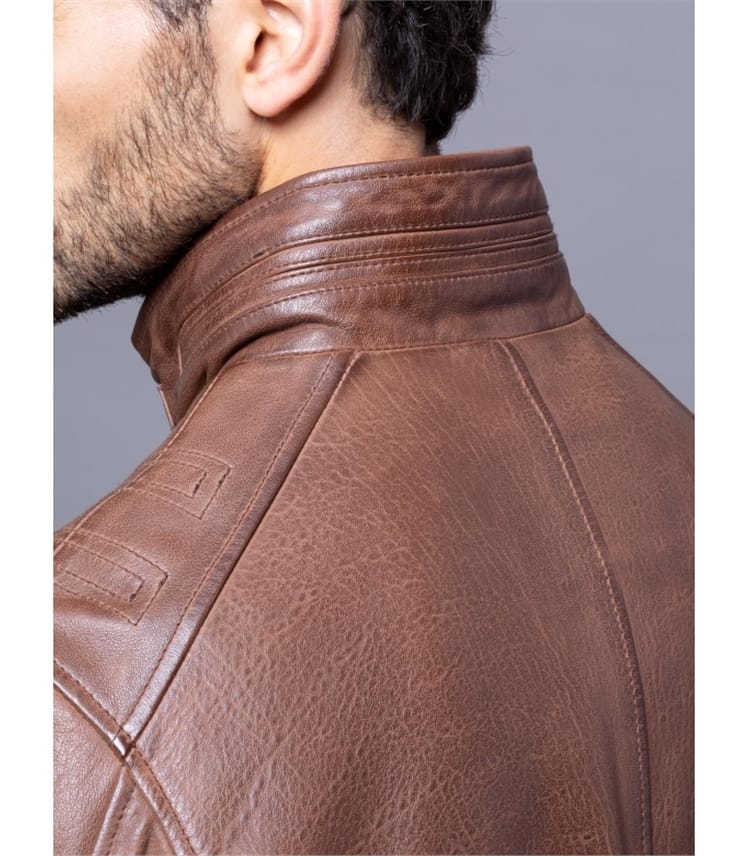 Hardknott Leather Biker Jacket
