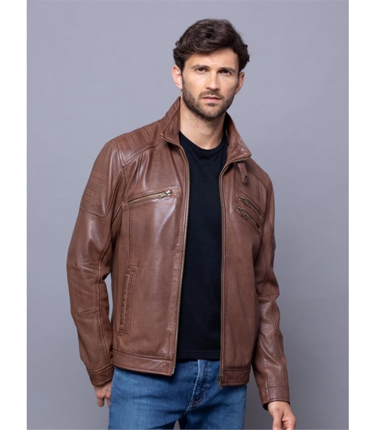Hardknott Leather Biker Jacket