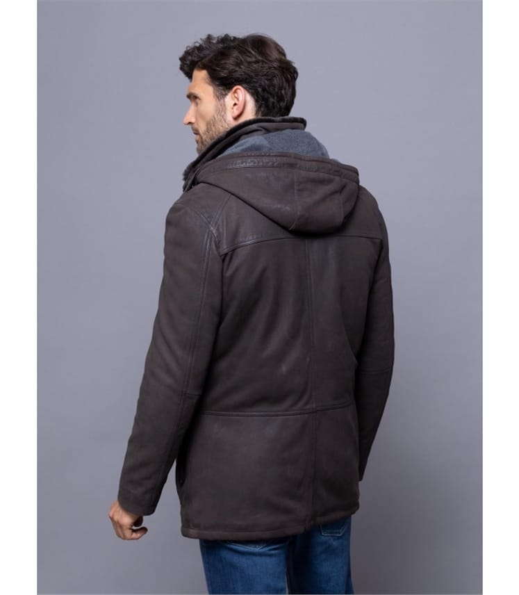 Stonethwaite Hooded Leather Coat