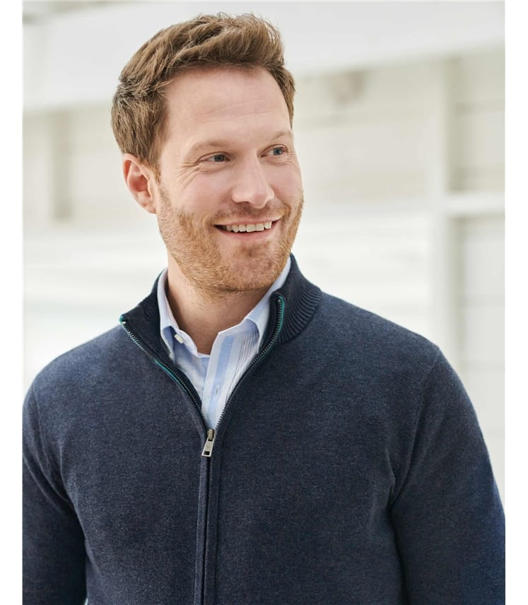 Organic Cotton Cashmere Zip Through 