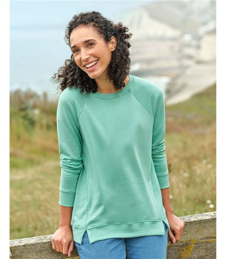 Mint green sweatshirt on sale