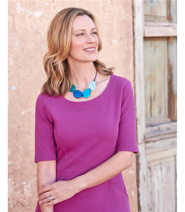 Textured Fit & Flare Dress