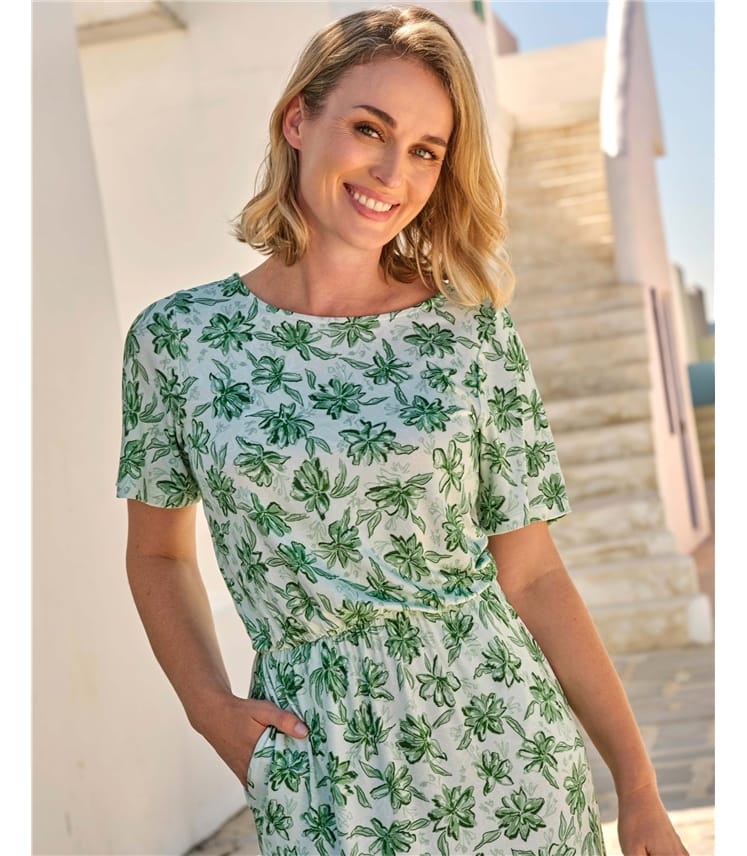 Angel Manches courtes - Robe midi cintrée et évasée