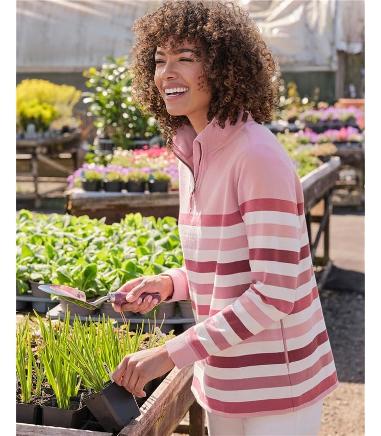 Organic Cotton Half Zip Sweatshirt