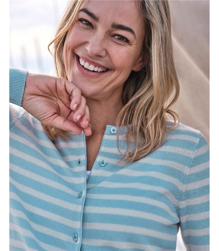 Cashmere Merino Crew Neck Cardigan