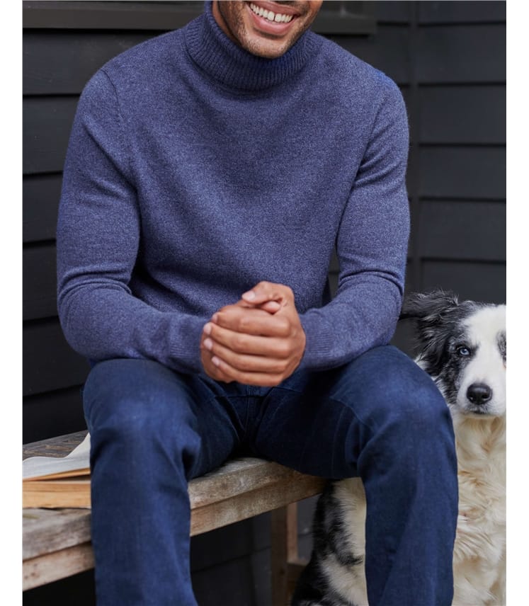Pure Cashmere Polo Neck Jumper