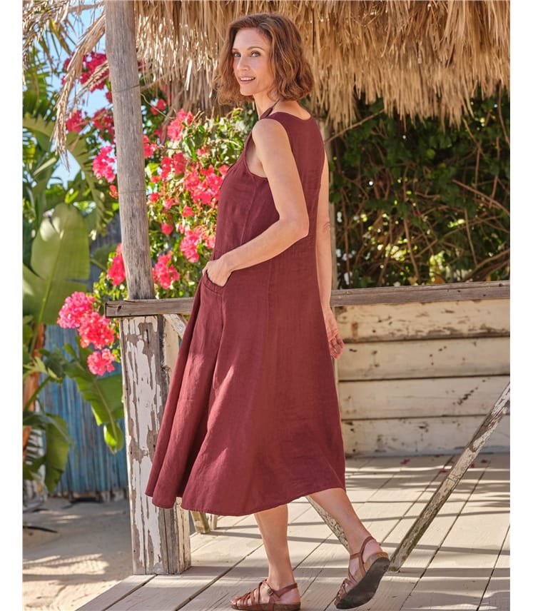 Womens Pocket Pinafore Dress