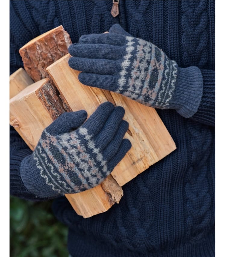 Mens Lambswool Fairisle Glove