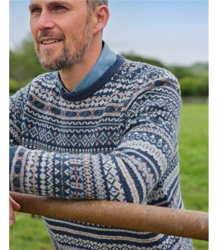 Crew Neck All Over Fairisle Jumper