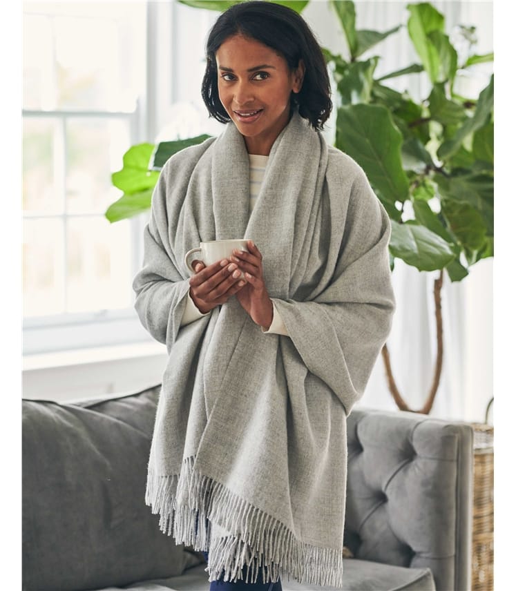 Silver Alpaca Blanket WoolOvers UK