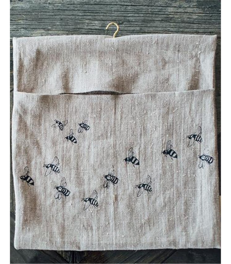 Bee Linen Peg Bag