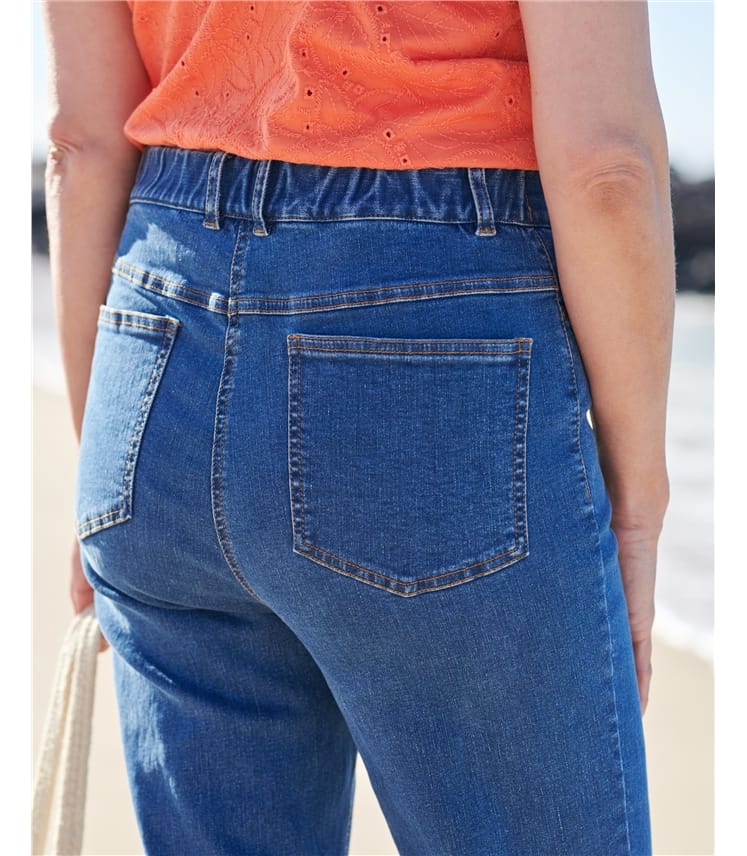 Knöchellange Jeans in lockerer Passform