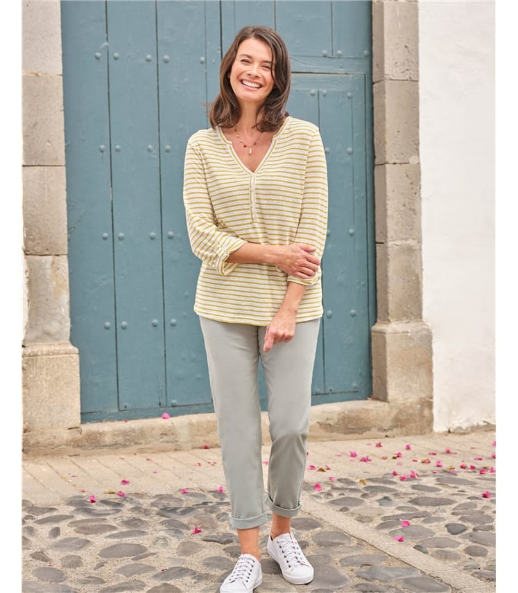 Top décontracté à boutons - Femme - Jersey