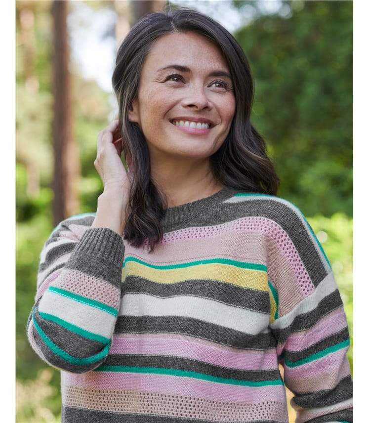 Textured Multi Stripe Sweater