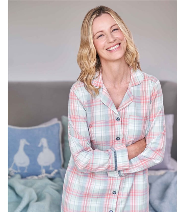 Chemise de pyjama - Femme - Coton bio brossé