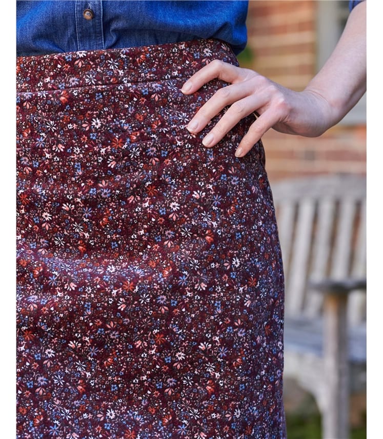 Pocket Detail Cord Skirt