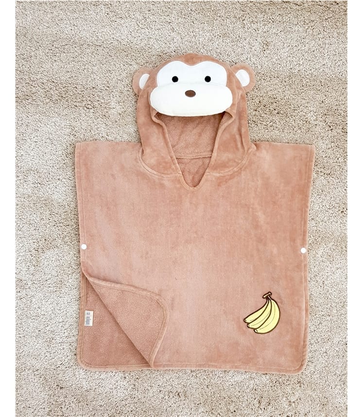 Cheeky Monkey Toddler Poncho Towel