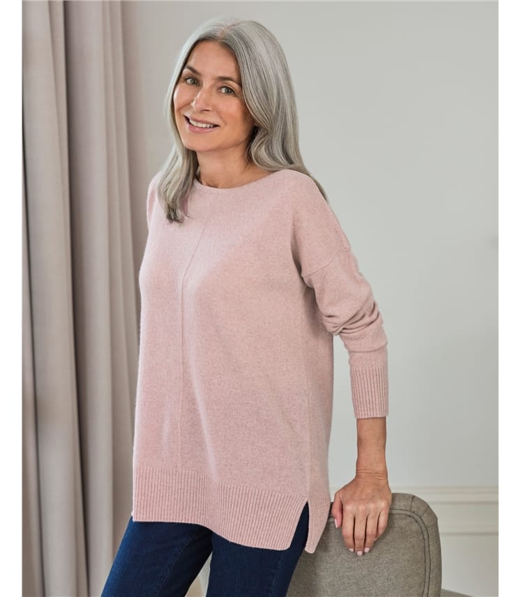 Pull à col bateau - Femme - Pur Cachemire