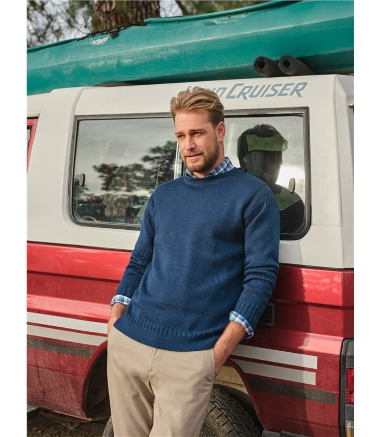 100% Pure Wool Knitted Guernsey Sweater