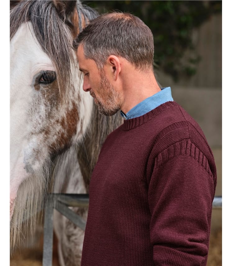 100% Pure Wool Knitted Guernsey Jumper