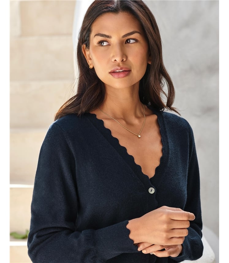 Scalloped Edge Cardigan