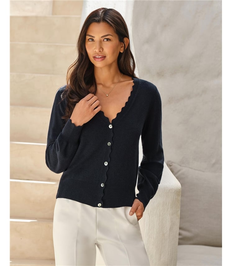 Scalloped Edge Cardigan
