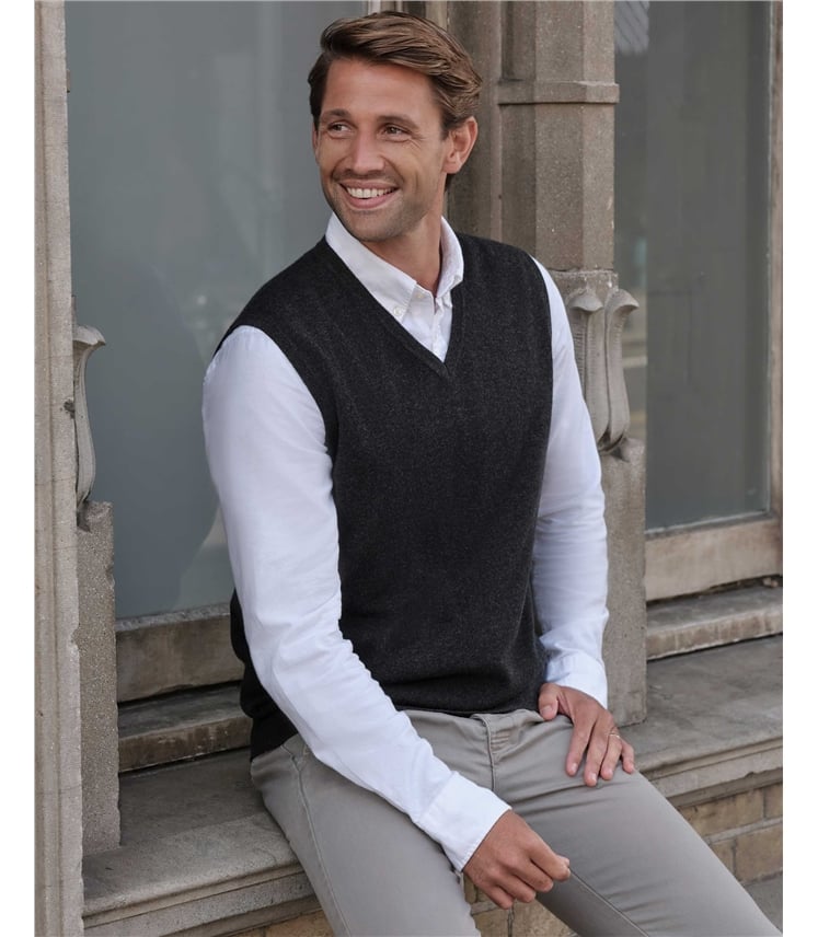 Mens Cashmere Slipover