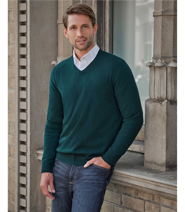 Mens Cashmere V Sweater
