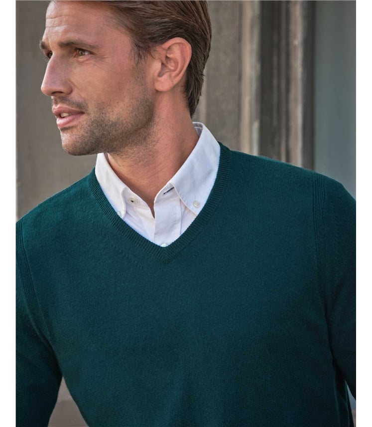 Mens Cashmere V Sweater