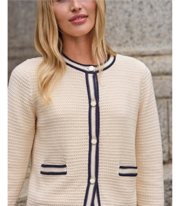 Cotton Stitch Interest Jacket