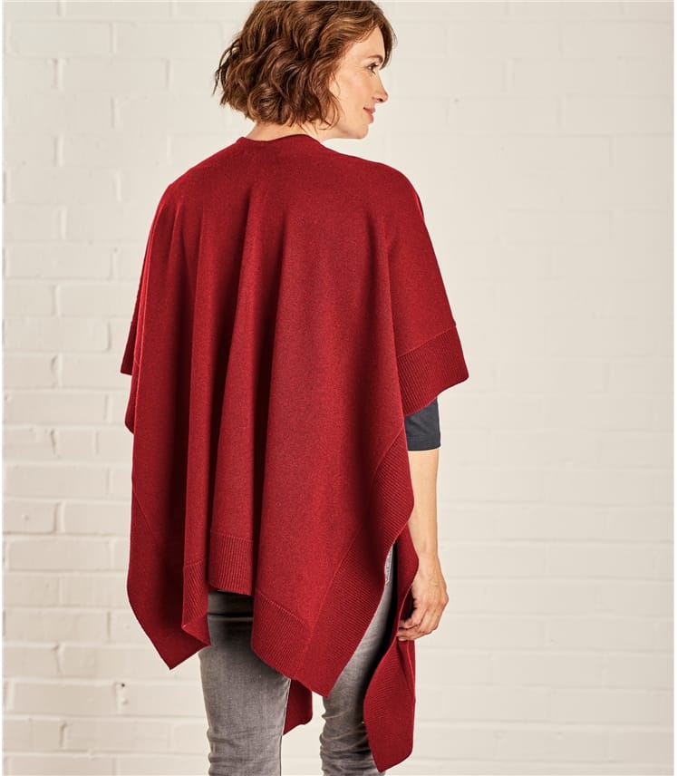 Red | Womens Cashmere & Merino Blanket Wrap | WoolOvers AU