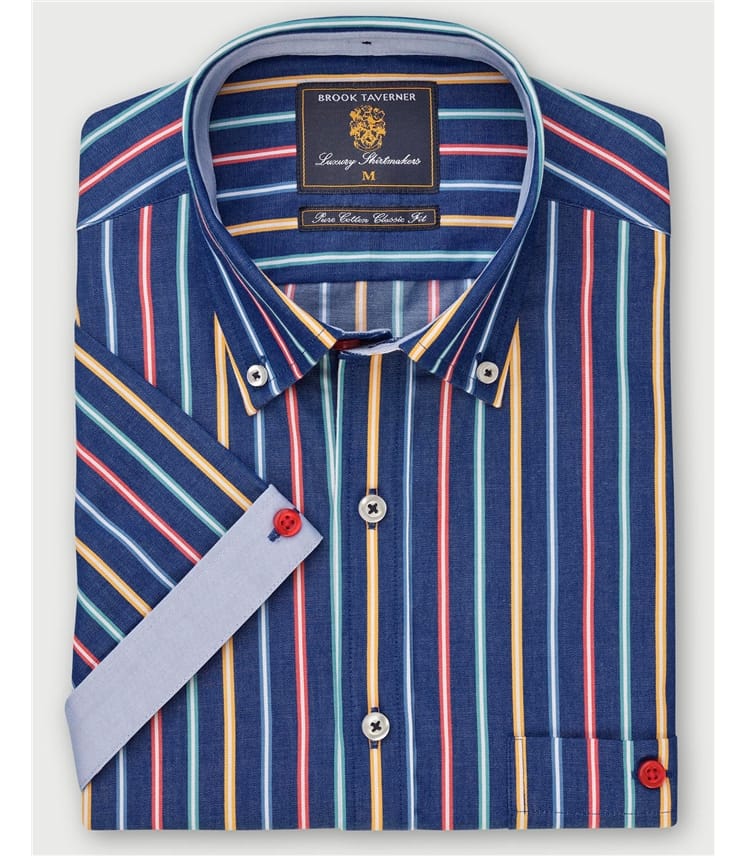 Portofino Stripe and Checked Shirt