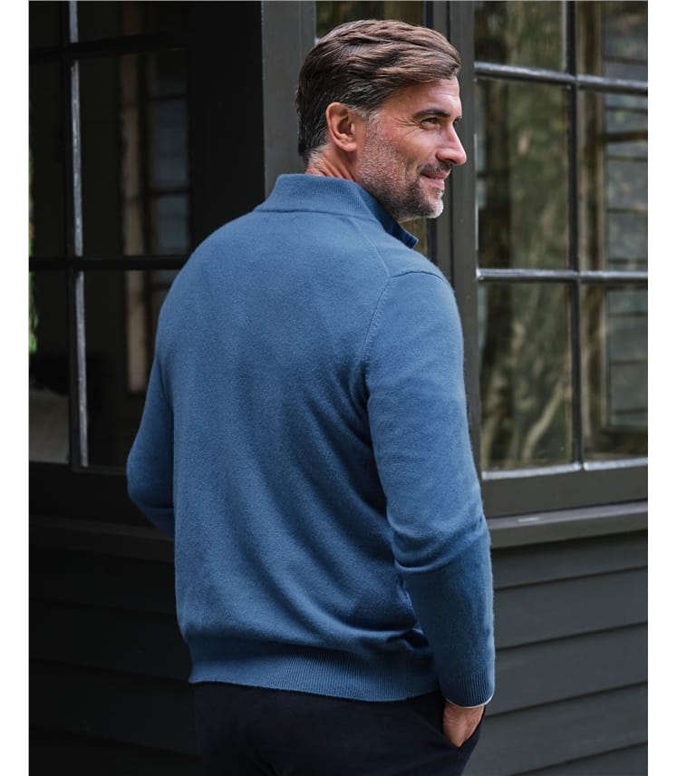 Pure Cashmere Zip Neck Jumper