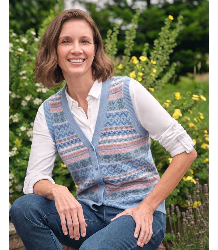 Gilet à boutons Fairisle