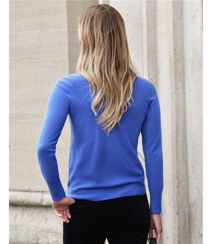 Womens Cashmere Polo Neck Sweater