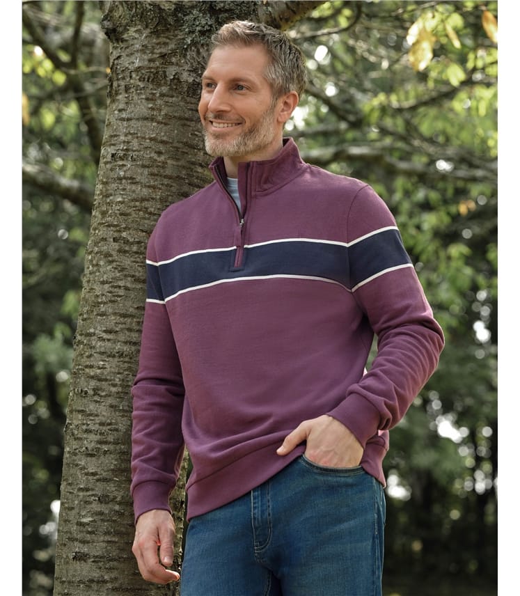 Cotton Half Zip Jumper