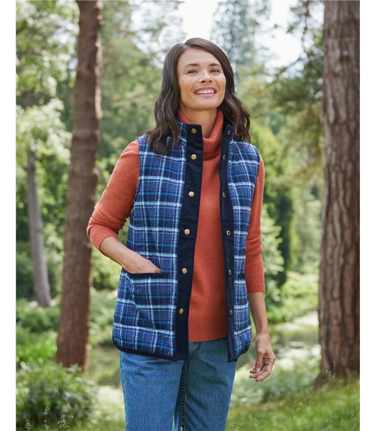 Soft Quilted Reversible Cord Vest