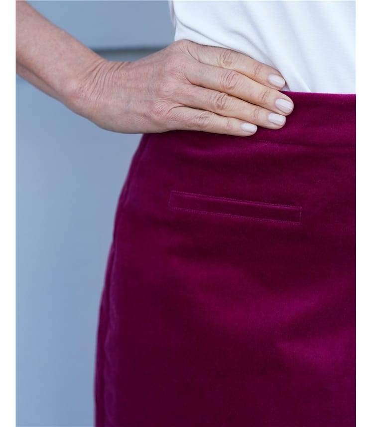 Pocket Detail Cord Skirt