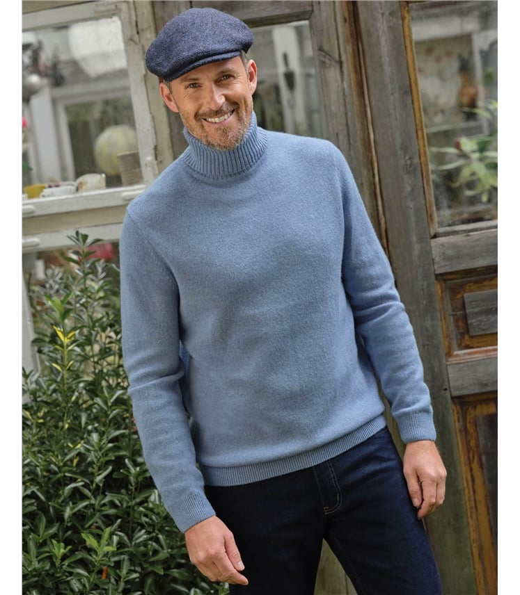 Flache Kappe mit Schottenmuster aus reiner Wolle für Herren