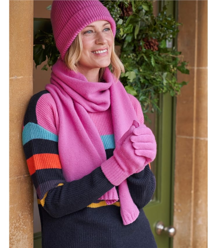 Long colours block hand-knitted Wool Scarf Oswald Multi Colours Sustainable Scarf Accessories Scarves & Wraps Scarves 
