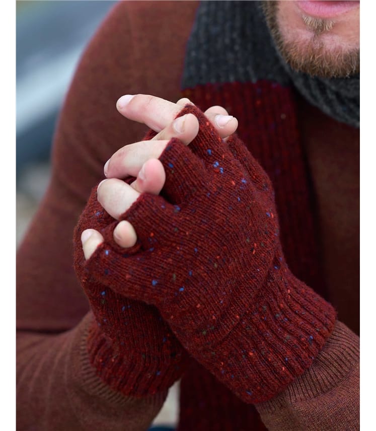 Mens Donegal Tweed Fingerless Glove