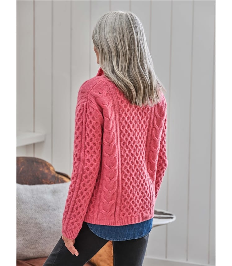 Lambswool Cable Cardigan
